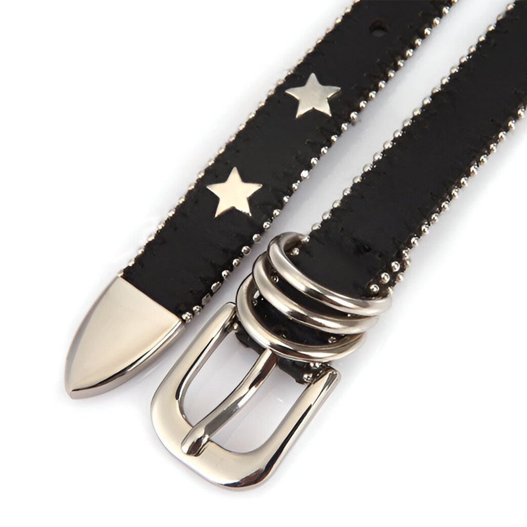 Fashion Star Studded Belt For Women, Eline Model - Leather Purse Backpack