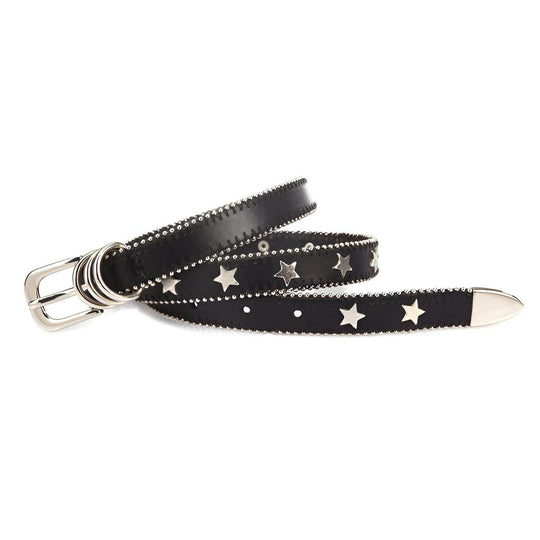 Fashion Star Studded Belt For Women, Eline Model - Leather Purse Backpack