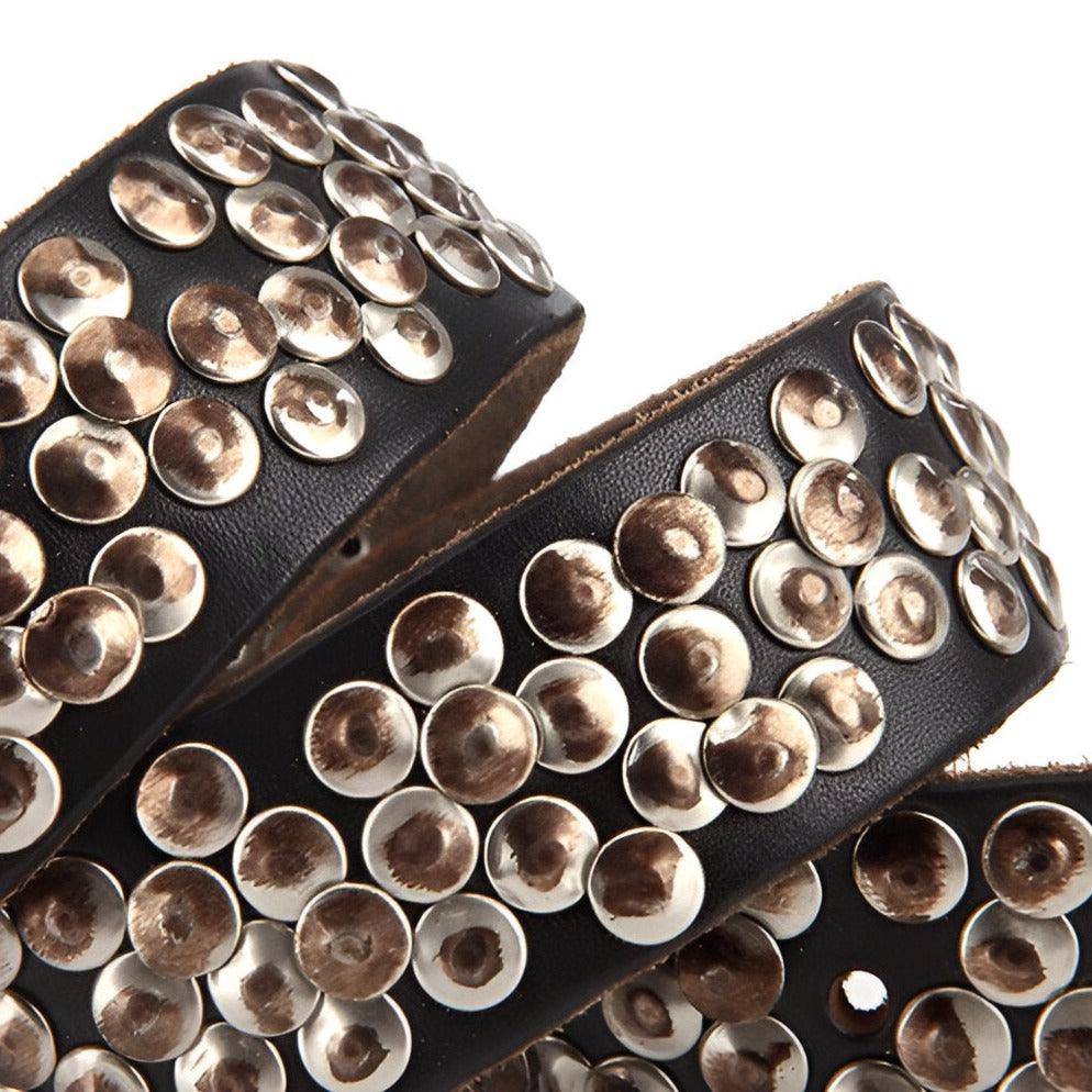 Unique Studded Leather Belt For Women, Andrea Model - Leather Purse Backpack