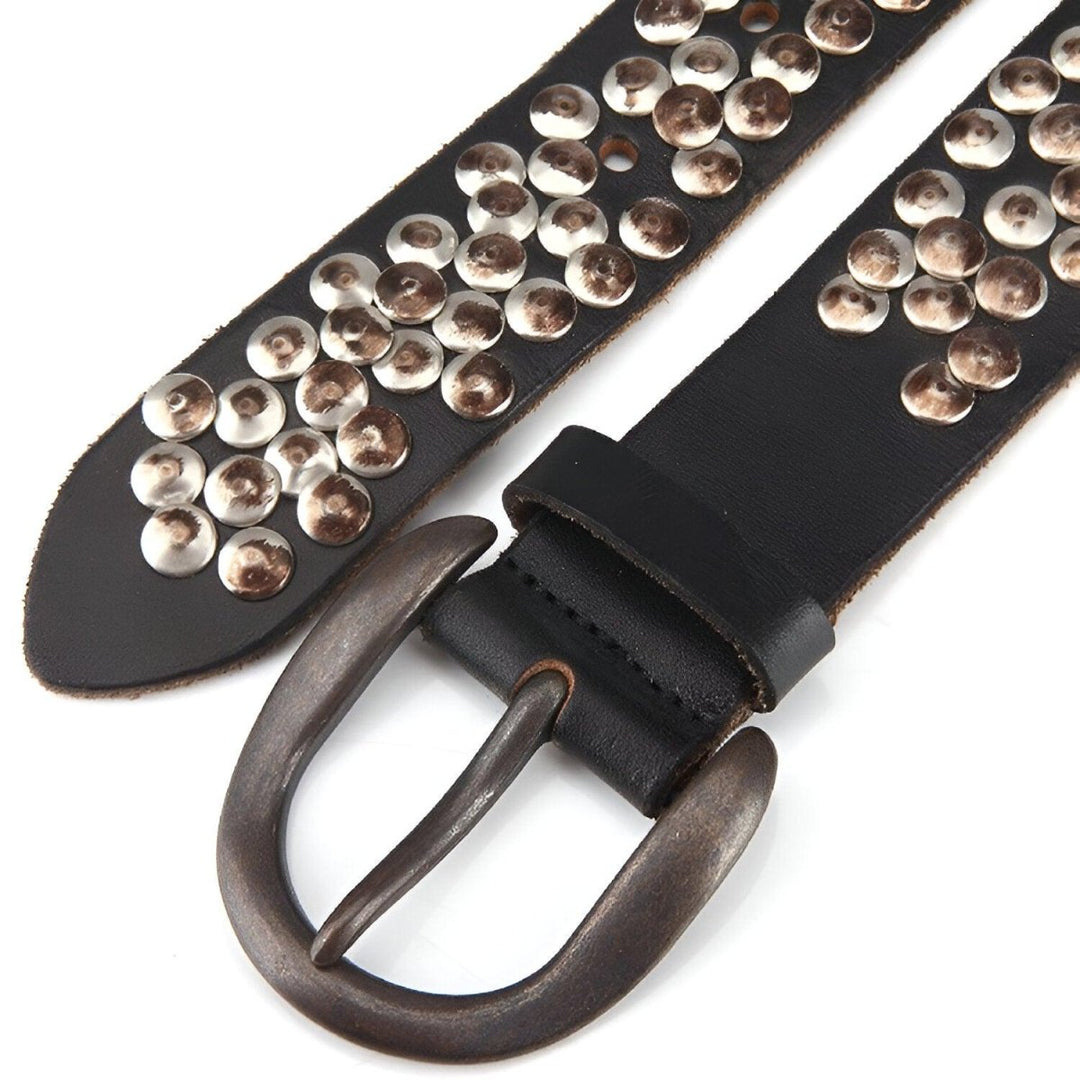 Unique Studded Leather Belt For Women, Andrea Model - Leather Purse Backpack