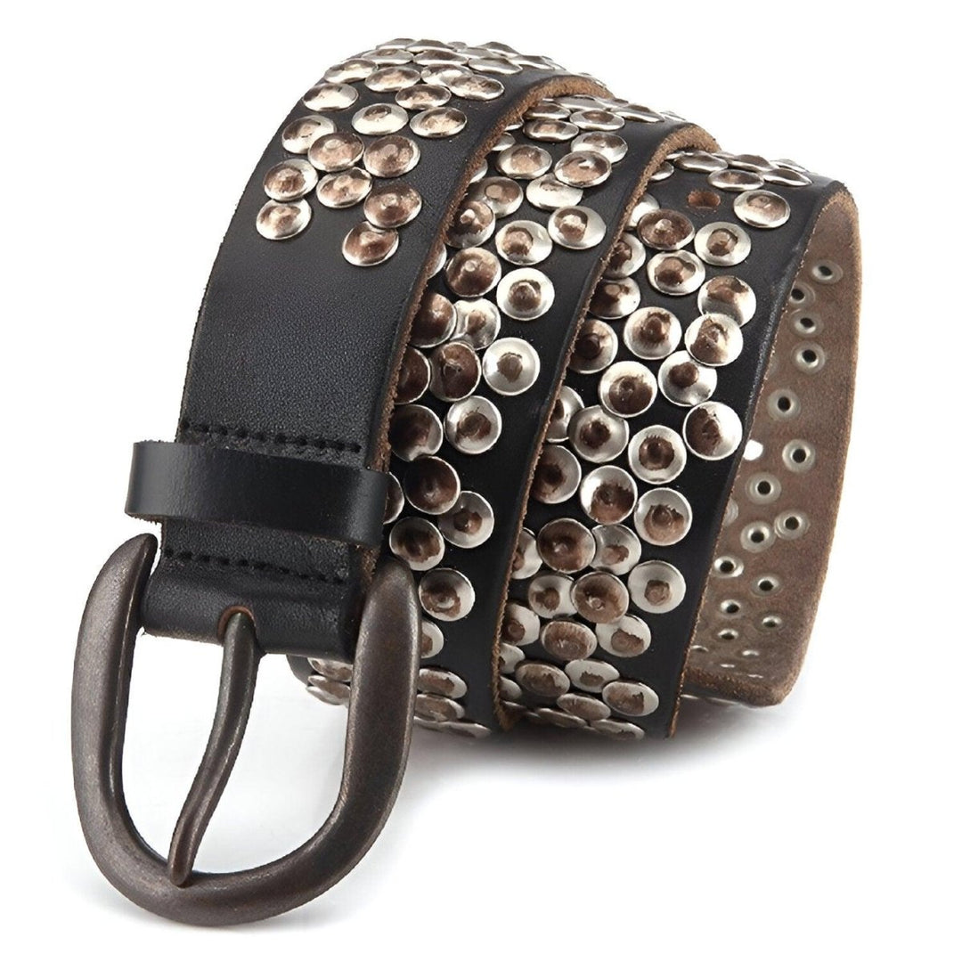 Unique Studded Leather Belt For Women, Andrea Model - Leather Purse Backpack