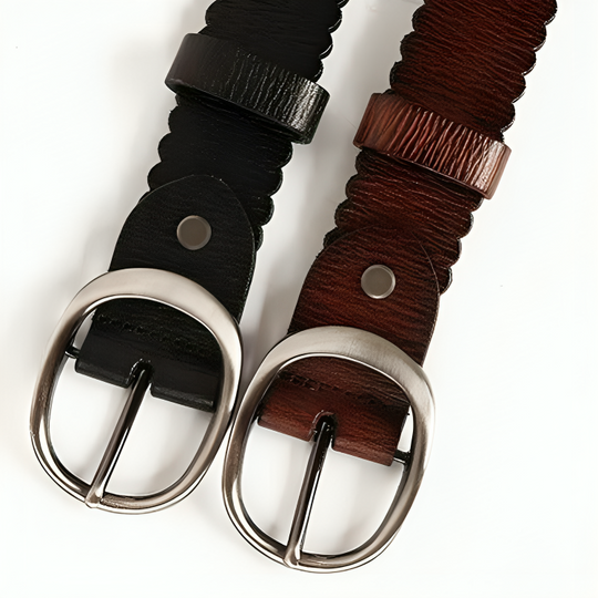 Luxury Studded Leather Belt For Women, Elmyra Model - Leather Purse Backpack