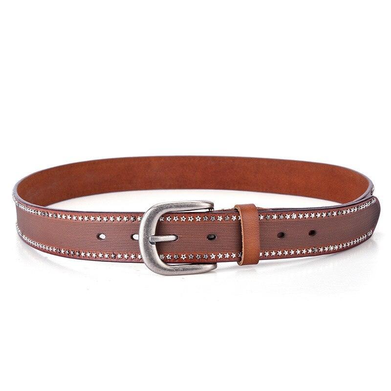 Studded Leather Belt For Women, Halaema Model - Leather Purse Backpack