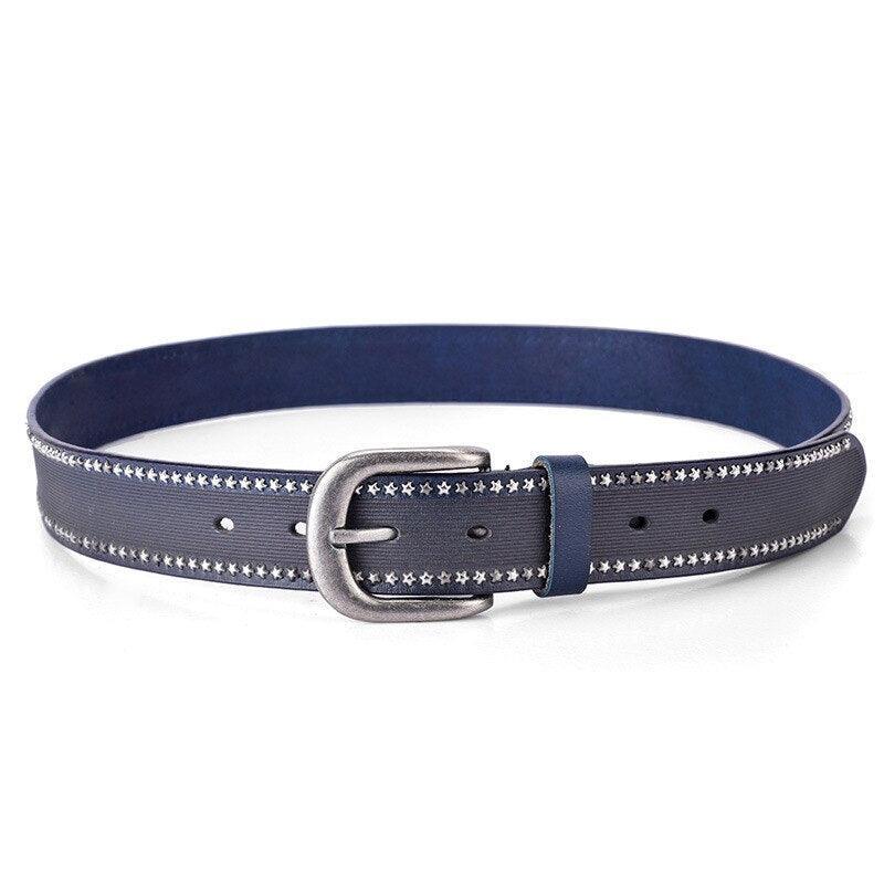Studded Leather Belt For Women, Halaema Model - Leather Purse Backpack