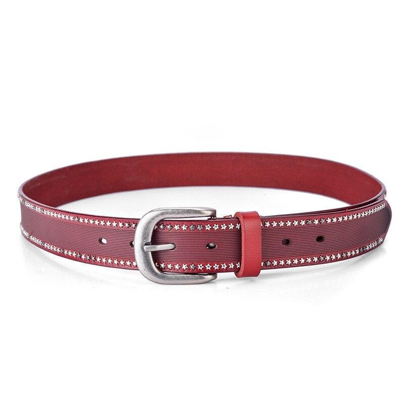 Studded Leather Belt For Women, Halaema Model - Leather Purse Backpack