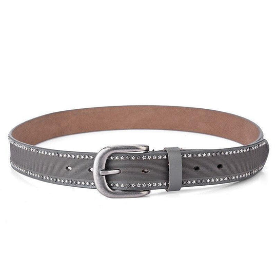 Studded Leather Belt For Women, Halaema Model - Leather Purse Backpack