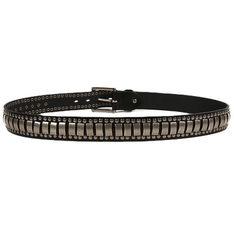 Studded Belt For Women or Men, Ynaselle Model - Leather Purse Backpack