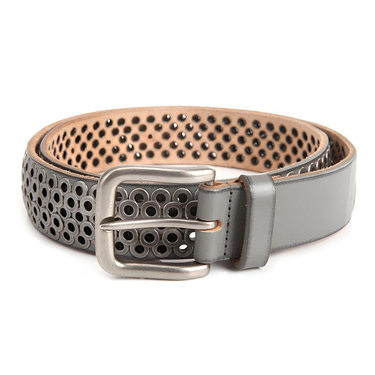 Modern Studded Leather Belt For Women, Ingunn Model - Leather Purse Backpack