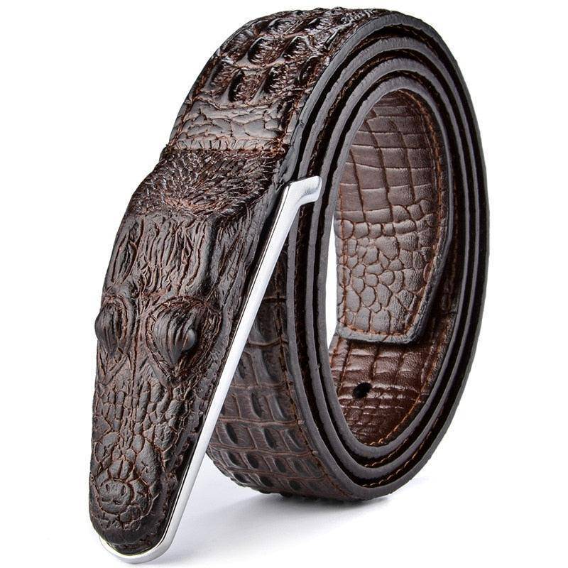 Crocodile Leather Suit Belt For Men, Enokur Model - Leather Purse Backpack