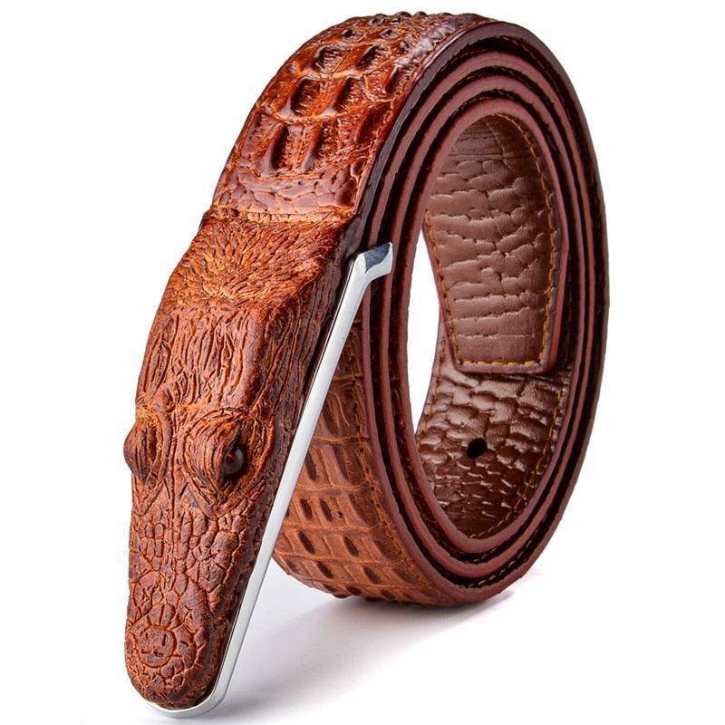 Crocodile Leather Suit Belt For Men, Enokur Model - Leather Purse Backpack