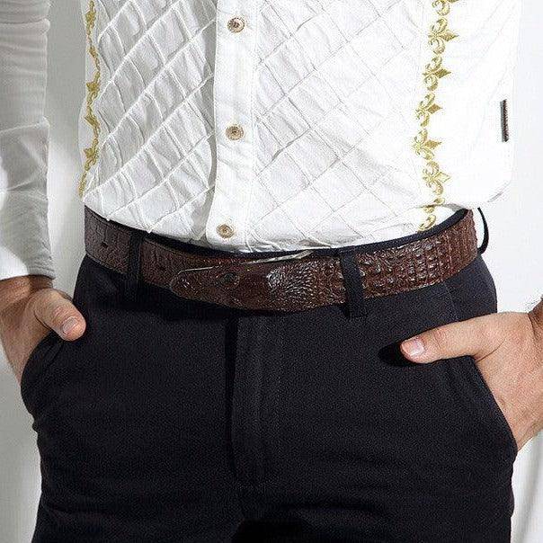 Crocodile Leather Suit Belt For Men, Enokur Model - Leather Purse Backpack