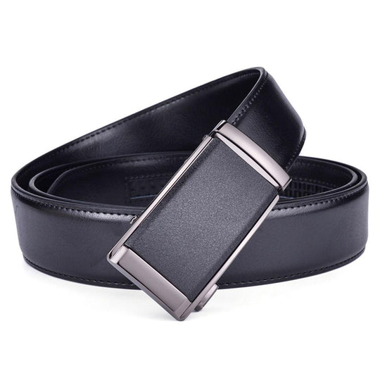 Black Suit Leather Belt For Men, Camaro Model - Leather Purse Backpack