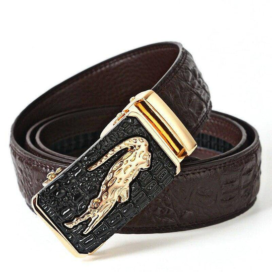 Crocodile Suit Leather  Belt For Men, Giorgi Model - Leather Purse Backpack