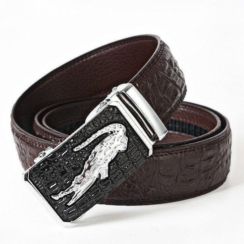 Crocodile Suit Leather  Belt For Men, Giorgi Model - Leather Purse Backpack