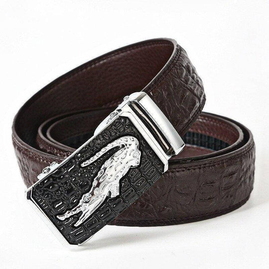Crocodile Suit Leather  Belt For Men, Giorgi Model - Leather Purse Backpack