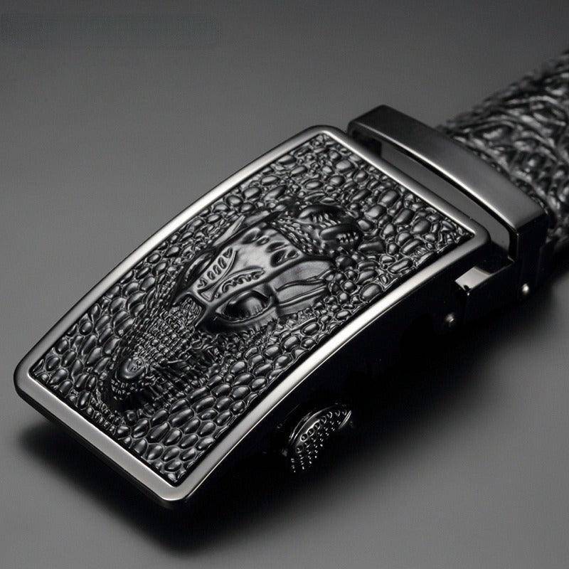 Crocodile Leather Suit Belt For Men, Tengiz Model - Leather Purse Backpack