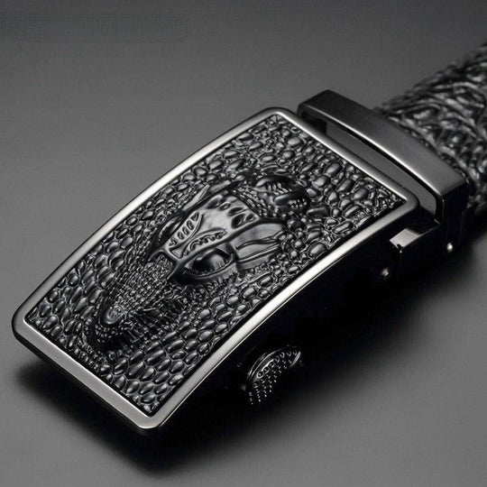 Crocodile Leather Suit Belt For Men, Tengiz Model - Leather Purse Backpack