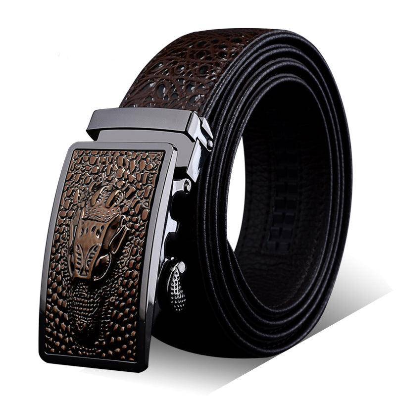 Crocodile Leather Suit Belt For Men, Tengiz Model - Leather Purse Backpack