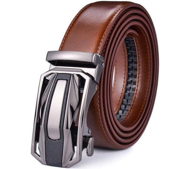 Designer Leather Suit Belt For Men, Lotus Model - Leather Purse Backpack