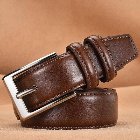 Durable Leather Suit Belt For Men, Jonathan Model - Leather Purse Backpack