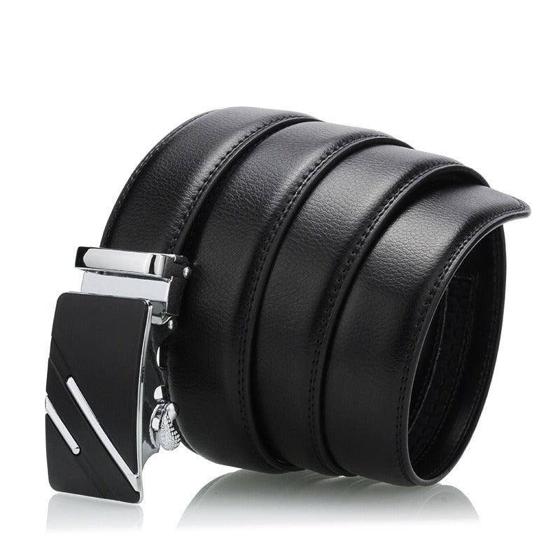 Black Casual Leather Suit Belt For Men, Kote Model - Leather Purse Backpack
