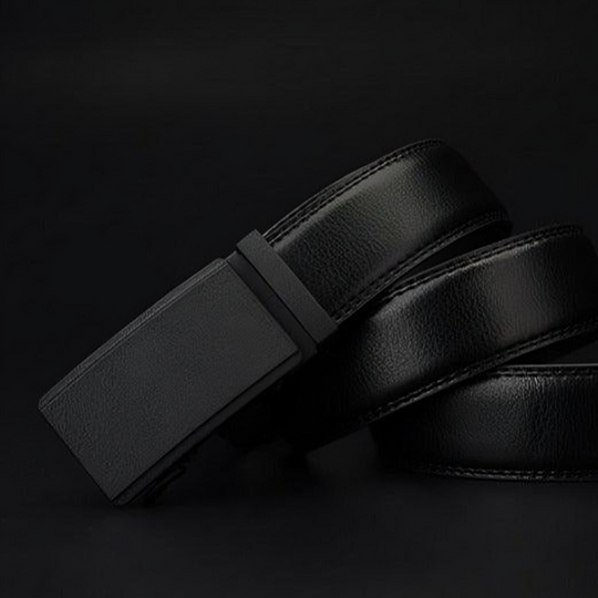 Unique Black Leather Suit Belt For Men, Rouben Model - Leather Purse Backpack