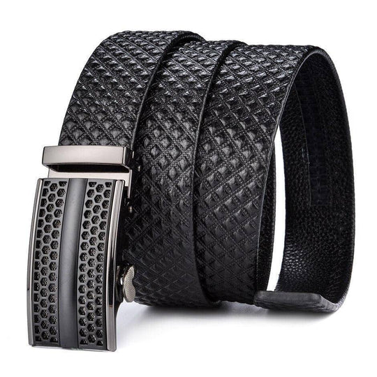 Black Leather Suit Belt For Men, Shertur Model - Leather Purse Backpack