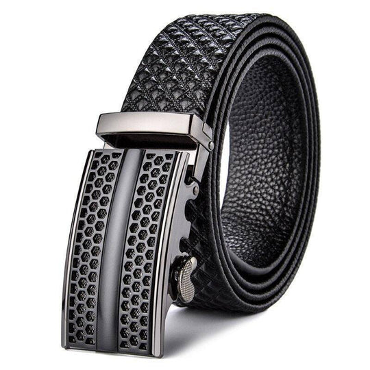 Black Leather Suit Belt For Men, Shertur Model - Leather Purse Backpack