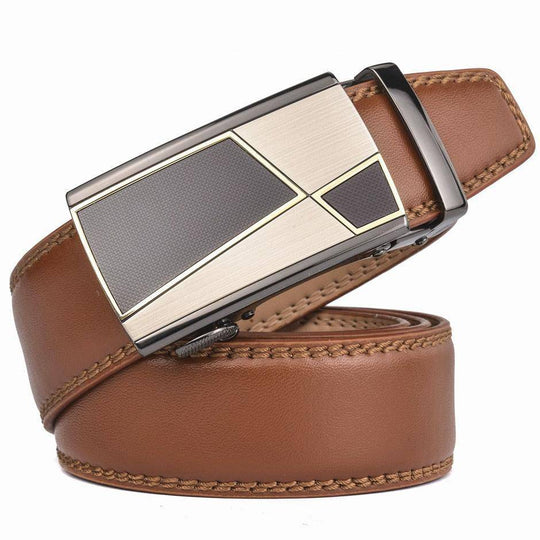 Brown Leather Suit Belt For Men, Thucer Model - Leather Purse Backpack