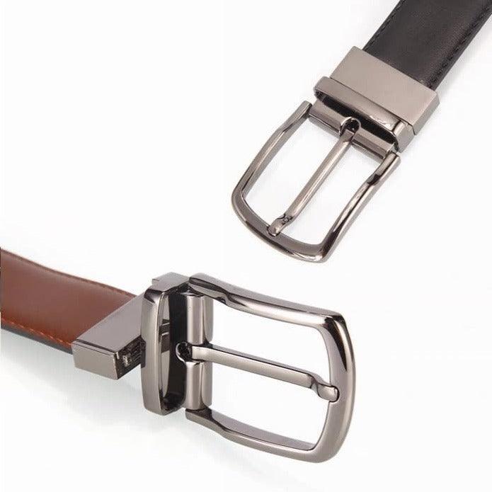 Reversible 2 In 1 Leather Suit Belt, Casual Model - Leather Purse Backpack