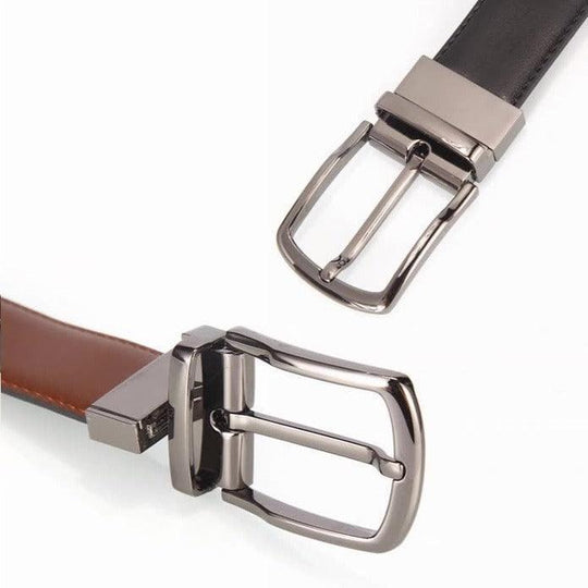 Reversible 2 In 1 Leather Suit Belt, Casual Model - Leather Purse Backpack