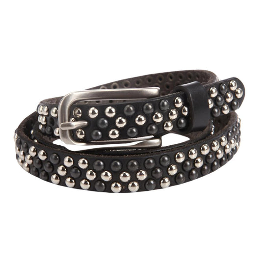 Modern Studded Gold Belt For Women, Mona Model - Leather Purse Backpack