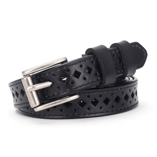 Openwork Leather Belt For Women, Medea Model - Leather Purse Backpack