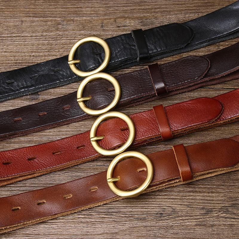 Leather Belt, Aged Look, For Women, Pooja Model - Leather Purse Backpack