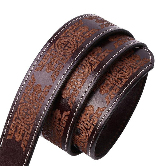 Western Engraved Leather Belt For Women, Injia Model - Leather Purse Backpack
