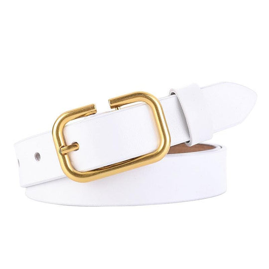 Retro Smooth Leather Belt For Women, Betty Model - Leather Purse Backpack