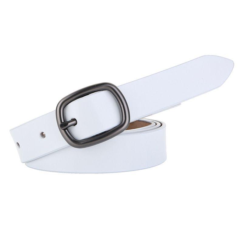 Smooth Leather Belt For Women With Single Buckle, Anni Model - Leather Purse Backpack