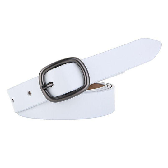 Smooth Leather Belt For Women With Single Buckle, Anni Model - Leather Purse Backpack