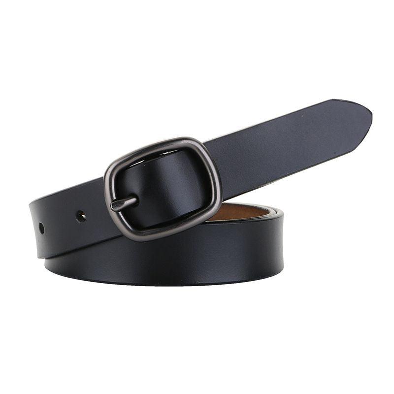 Smooth Leather Belt For Women With Single Buckle, Anni Model - Leather Purse Backpack
