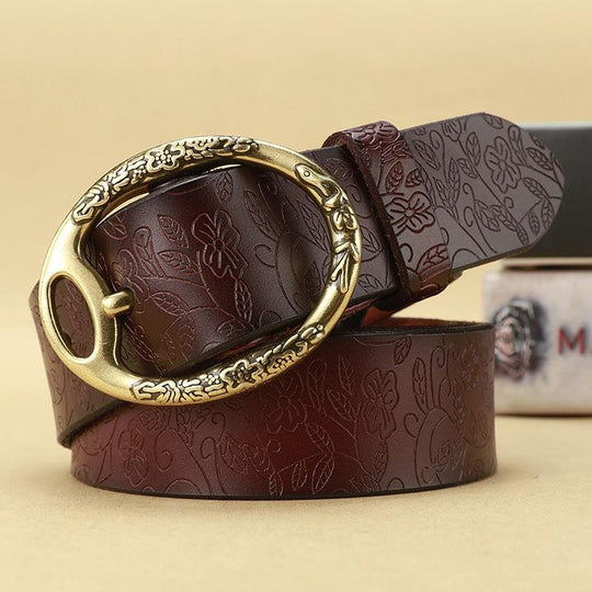 Bohemian Look Leather Belt For Women, Itotia Model - Leather Purse Backpack