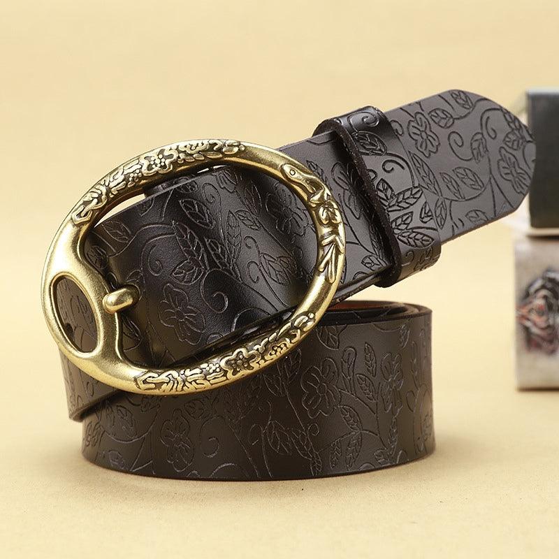 Bohemian Look Leather Belt For Women, Itotia Model - Leather Purse Backpack