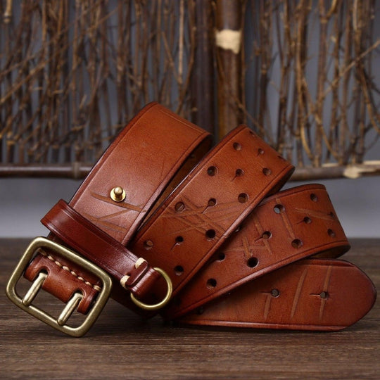 Minimalist Leather Belt For Women, Osomache Model - Leather Purse Backpack