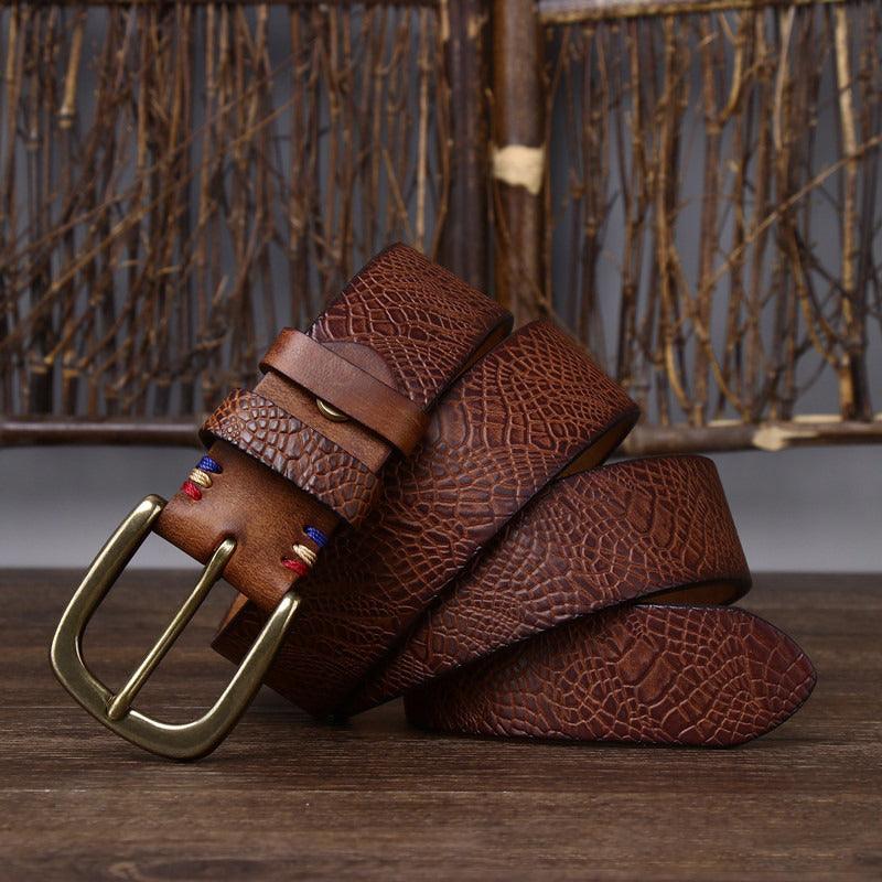 Durable Classic Leather Belt For Women, Peci Model - Leather Purse Backpack