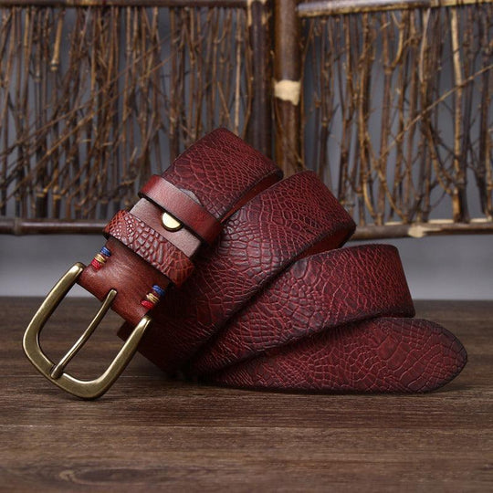 Durable Classic Leather Belt For Women, Peci Model - Leather Purse Backpack
