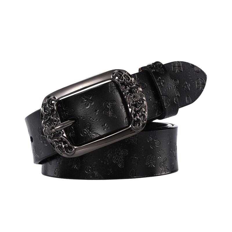 Butterflies Leather Belt For Women, Jasmine Model - Leather Purse Backpack
