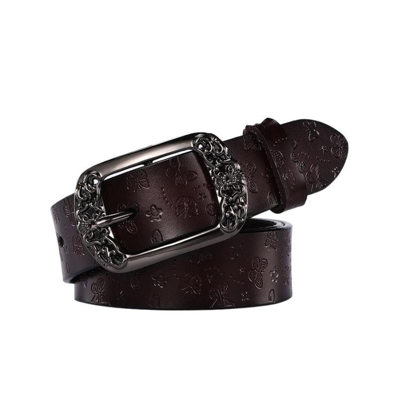 Butterflies Leather Belt For Women, Jasmine Model - Leather Purse Backpack