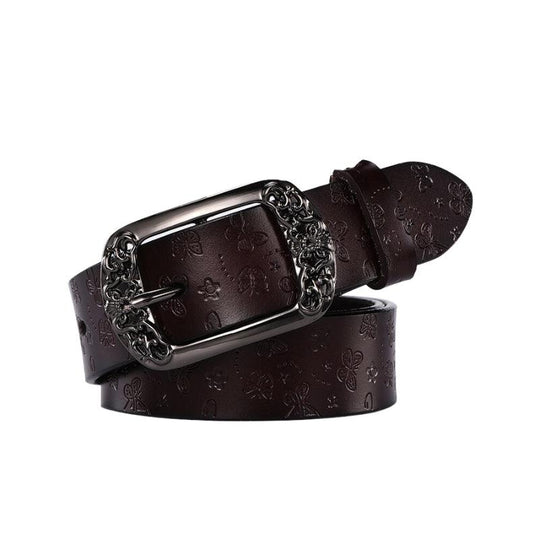 Butterflies Leather Belt For Women, Jasmine Model - Leather Purse Backpack