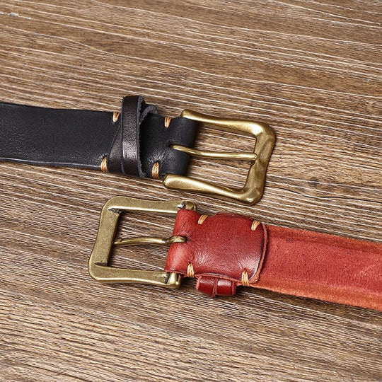 Leather Belt For Women With An Aged Effect, Aishwarya Model - Leather Purse Backpack