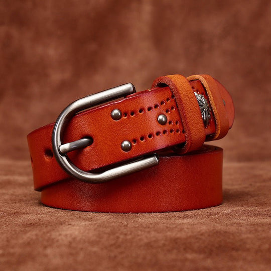 Decorative Leather Belt For Women, Aditya Model - Leather Purse Backpack