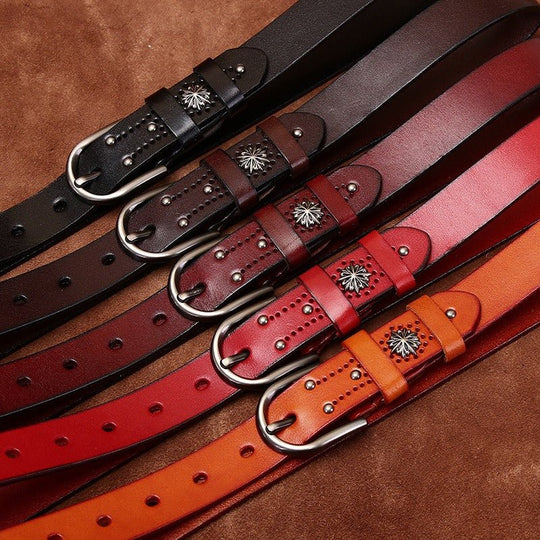 Decorative Leather Belt For Women, Aditya Model - Leather Purse Backpack